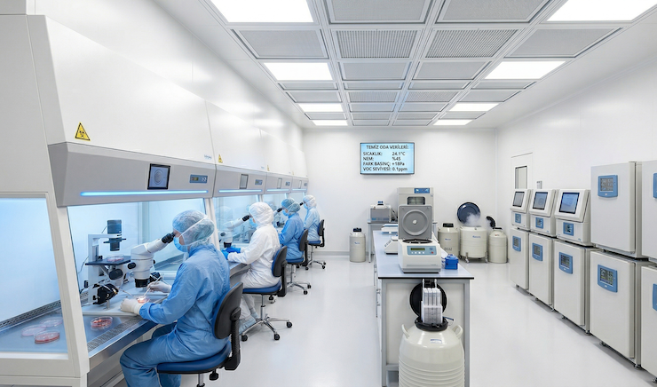 Tüp Bebek (IVF) Laboratuvarları Temiz Odaları